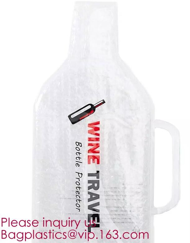Bottle Protector Bubble Travel Bag,Travel Trip Bag With Bubble Inside And Double Zip lockks,Sleeve Travel Bag - Inner Skin