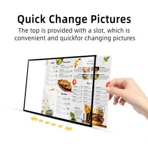 Installation Wall Mounted LED Menu Board for Restaurant Shop A1 A2 A3 A4 A5