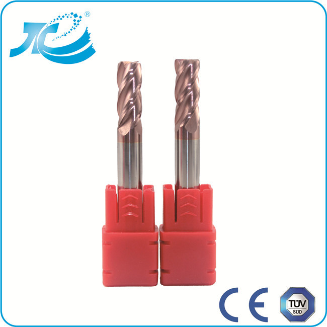 Hardness 55 / 60 / 65 Corner Radius End Mill , 4 Flute End Mill