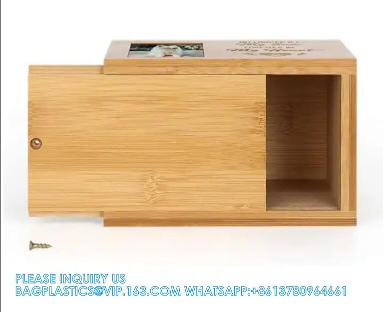 Pet Memorial Urns Cremation Urns Box Photos Frame Dog Cat Wooden Coffin Casket Wooden Urn - Pet Urns