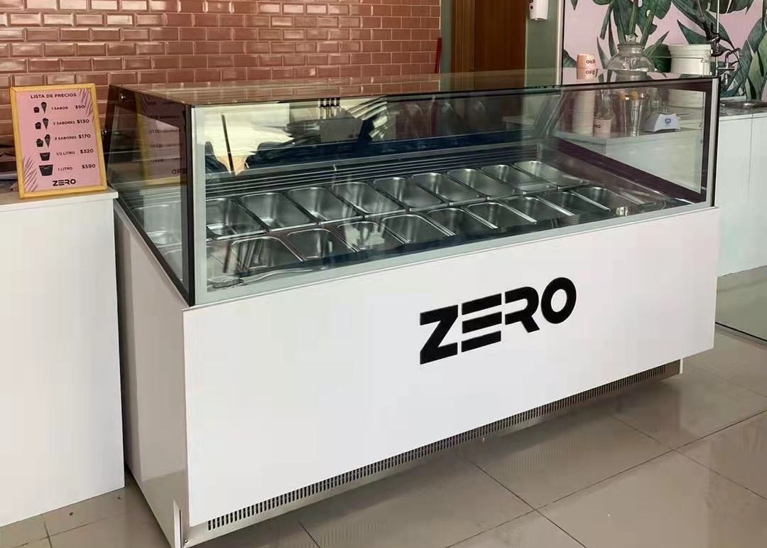 Square Type Ultra Low Temperature Ice Cream Display Freezer Gelato Cabinet