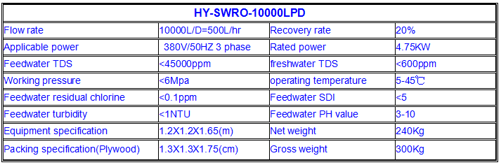 Marine Water Salt Water Desalination Plant RO Sea Water Seawater Desalination Plant for Salt Water