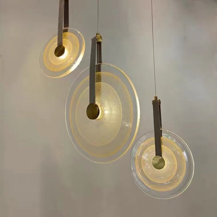 Modern Designer Lamp Decorative Indoor Round Glass Suspension Light Pendant Lamp
