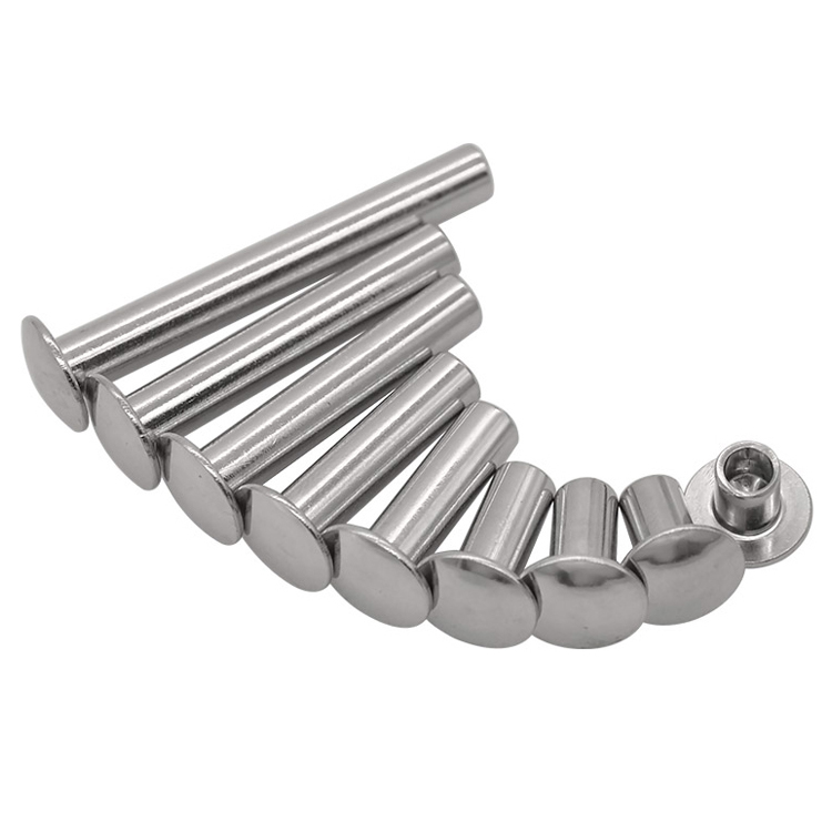 Custom Pan Head Semi Hollow Stainless Steel Rivet For Helmet