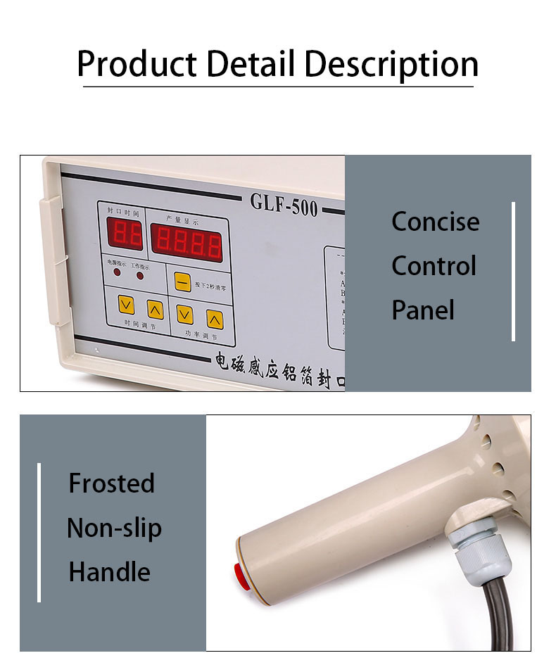 DUOQI GLF-500 Portable Plastic Aluminum Foil Sealer Magnetic Induction Bottle Cup Sealing Machine