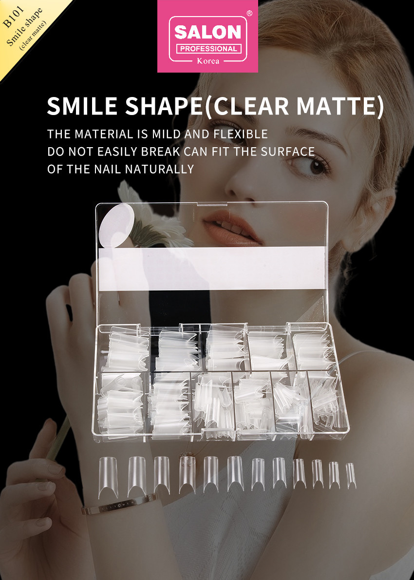 Half Cover Acrylic False Nail 12 Sizes With Bags For Nails Extension