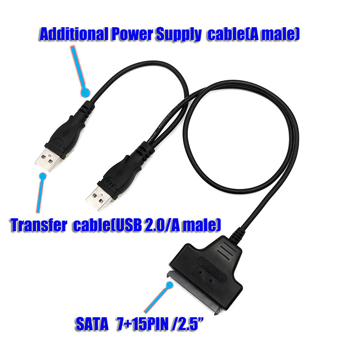 2 In 1 Combine M.2 NGFF Key B & MSATA SSD To USB 2.0 Adapter