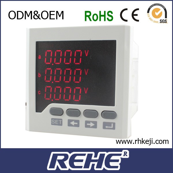 China Manufacturer 72*72mm three phase digital Multimeters