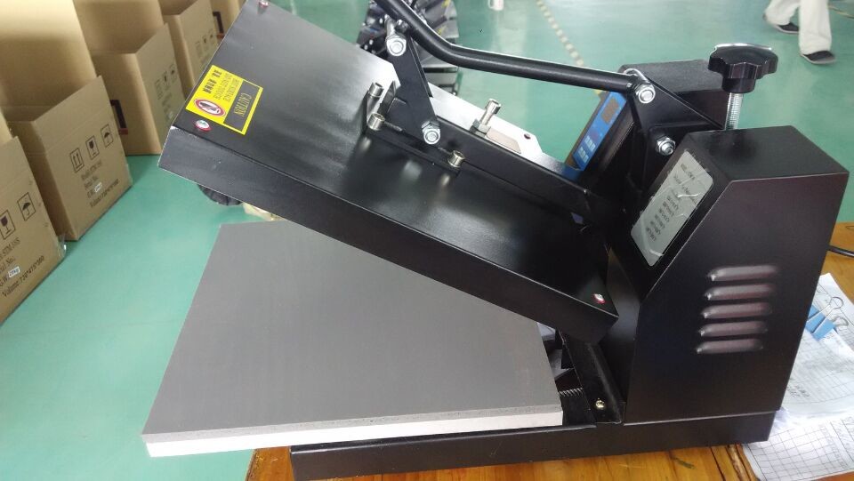 38X38cm Flat Manual Heat Transfer Machine 2000 Watt For T- Shirts Print