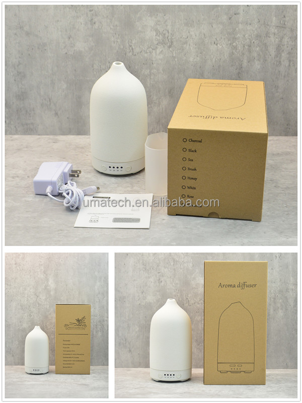 160ml Ultrasonic Ceramic Stone Essential Oil Aroma Diffuser for Advanced Aromatherapy