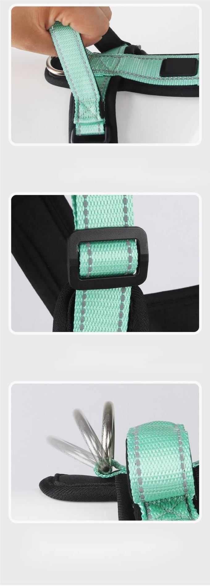 Reflective Strips Milk Silk Design Pet I Shaped Harness Leash For Dogs