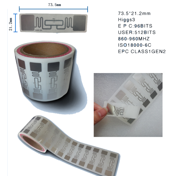 Alien UHF RFID Tag Sticker 9662 Rfid Inlay Waterproof Weatherproof