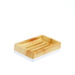Toilet Wood Grain Shelf Plastic Soap Holder Dish Tray With Lid Drain