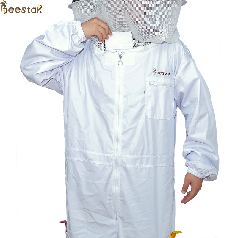 S-XXL Ventilated Bee Jacket With Round Veil Beekeeping Suit Bee Keeper Cotton Suit