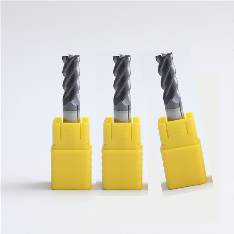 Solid Tungsten Carbide End Mills 4 Flute D12 End Mills H65RC