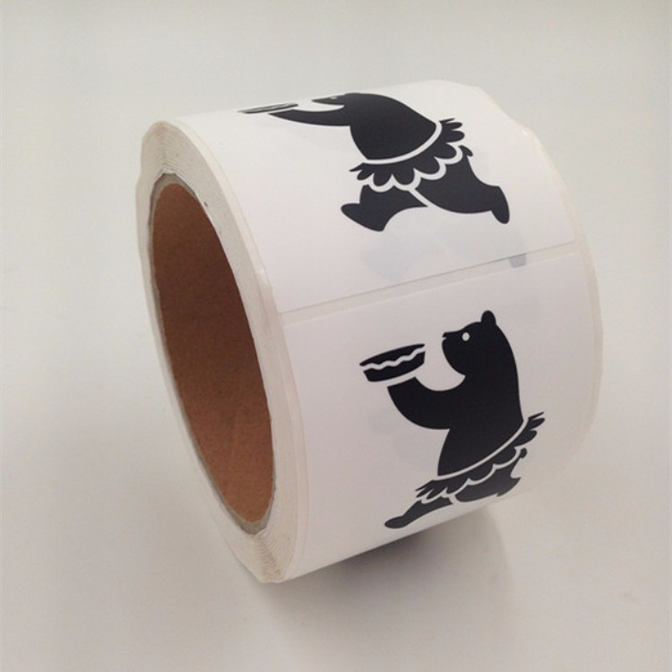 PMS Black Printing Tamper Seal Stickers For Food Promotional Gifts Strong Adhesive
