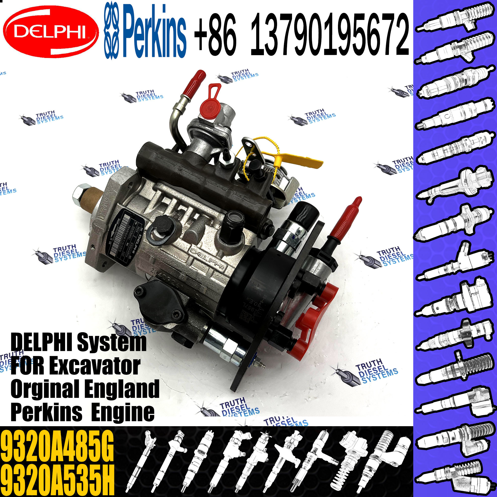 DP20 Diesel Engine Fuel Pump 9320A485G 2644H041KT 2644H015