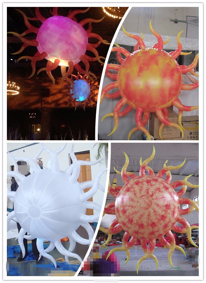 LED Inflatable Sun with Light for Club and Party Decoration