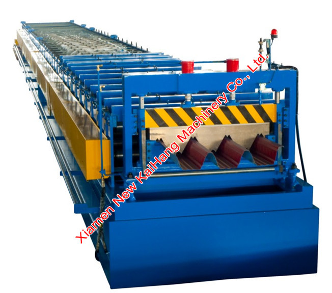 Blue Floor Tiles Manufacturing Machines Roll Forming Line For Bridge Deck Panel
