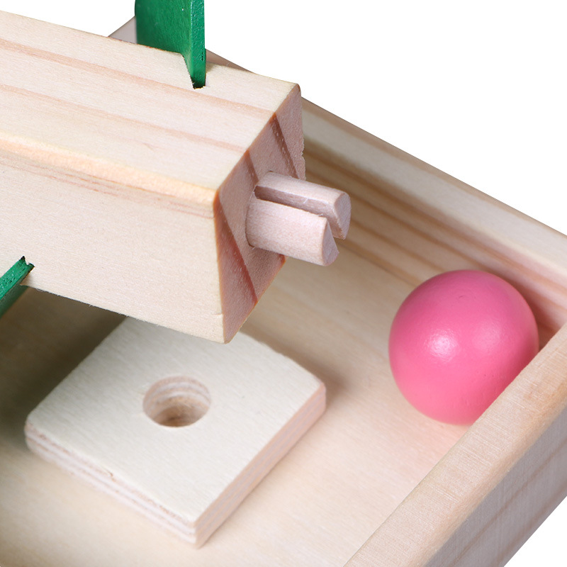Montessori Baby Wooden Petal Tree Building Blocks Toy Children's Rainbow Ball Ball Run Track Educational Toy for Kids Gi