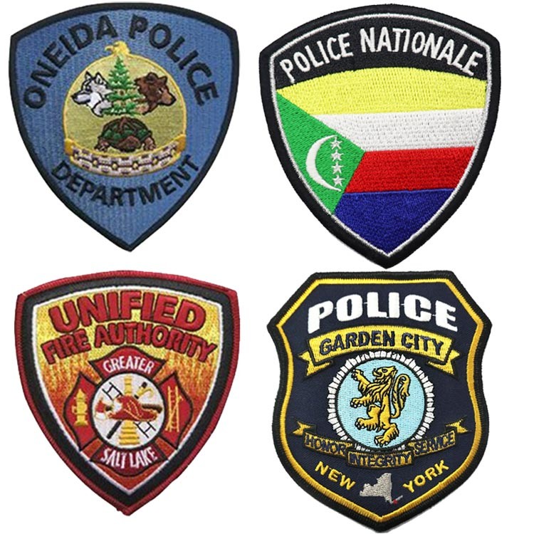 Laser Cut Personalised Police Velcro Patches Handmade Embroidered Police Badge