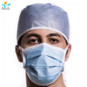  SMS Medical Doctor Cap With Tape Non Woven Medical Hood Medic Surgical Caps Suitable For Hospital Doctor Manufactures