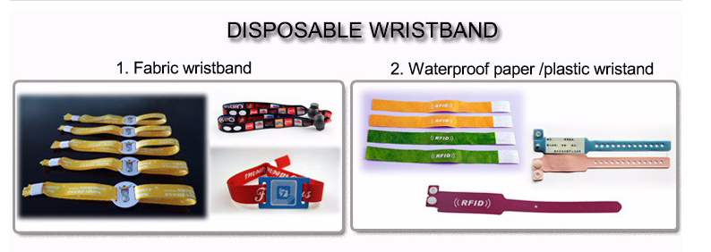 1k Band RFID Woven Fabric Wristbands S50 For Festival Wedding