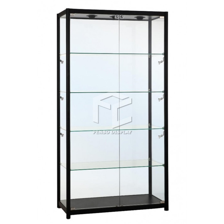 2000mm High Aluminum Display Showcase 8mm Tempered Glass Store Display Showcase