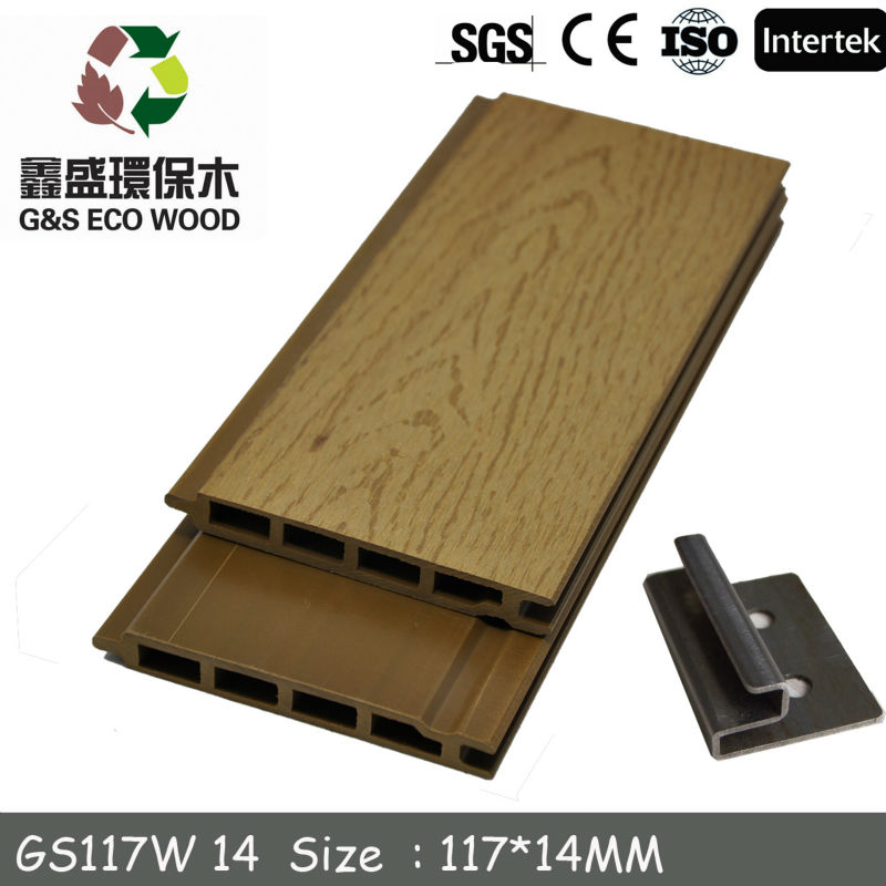 4m 5.8m Splitting Prevention WPC Wall Panel Outdoor White Composite Privacy Fence