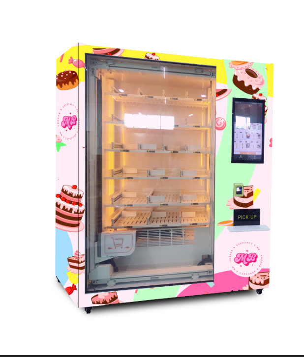 24h Self Service Automatic Cake Vending Machine Touch Screen Vending Machine For Cake