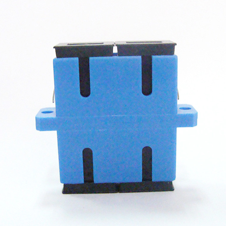 Blue color Ceramic or Bronze Sleeve SC/PC-SM Fiber Optic Adapter for Active Device Termination