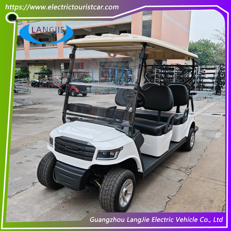 48 Voltage Four Seater Electric Car AC Controller Fuel Typee Club Car Golf Cart for Hotel