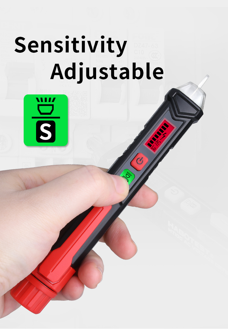 LCD Display 48 Volt Pen Type Voltage Tester , Digital Voltage Tester Pen