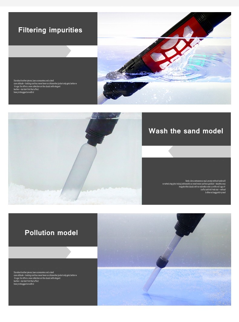 Aquarium Gravel Vacuum Cleaner Automatic Filter Cleaning Fish Tank Sand Sludge Extractor Water Chan