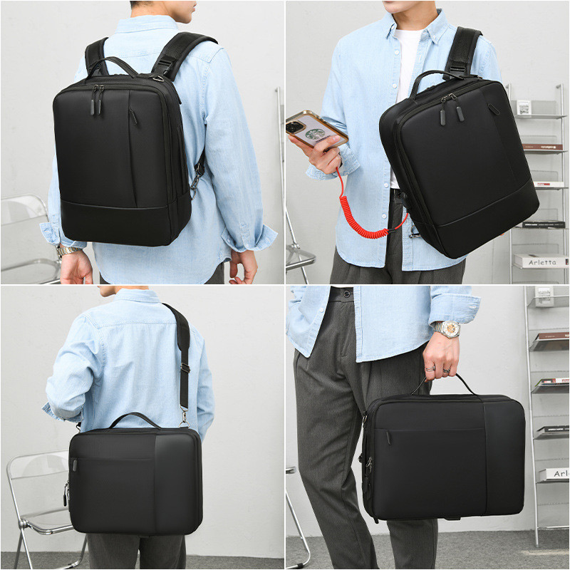 Custom wholesale travel mochilas crossbody USB laptop backpack unisex waterproof 15.6'' convertible backpack shoulder ba