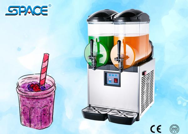 Stainless Steel Frozen Drink Slush Machine / Frozen Beverage Dispensers Double
