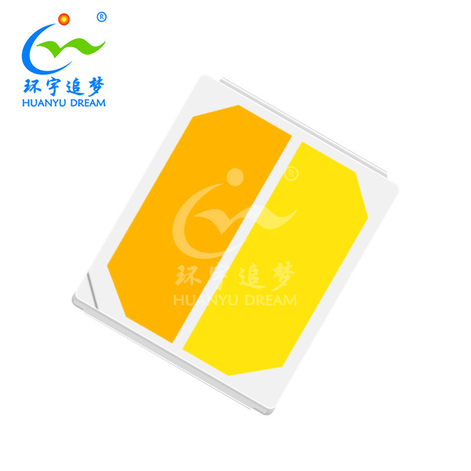 0.25W Bi Color SMD LED Diode Chip 2835 White Yellow Single Channel