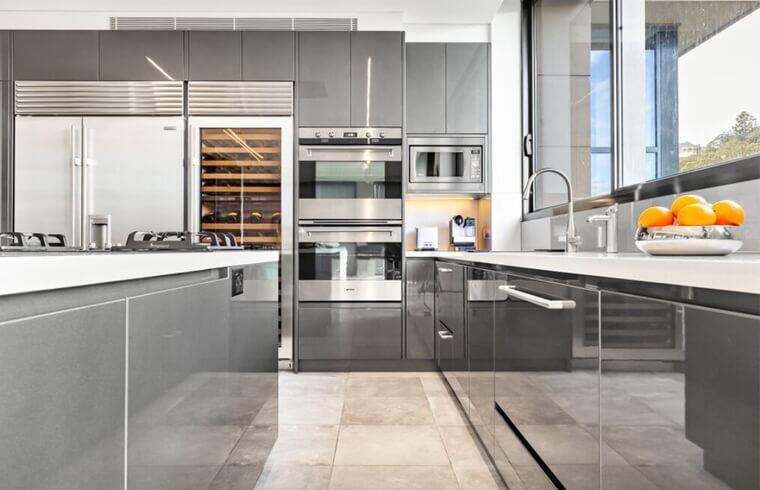 Kitchen Customize High Goss Red Furniture Lacquer Kitchen Cabinet RTA Kitchen Cabinet