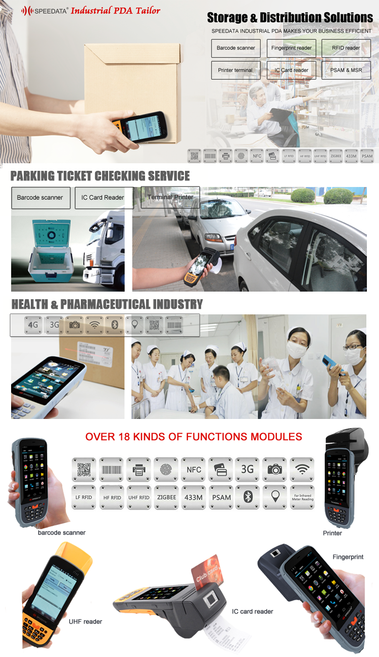 WIFI GPS GPRS Phone Feature Industrial PDA Handheld Device ISO9001