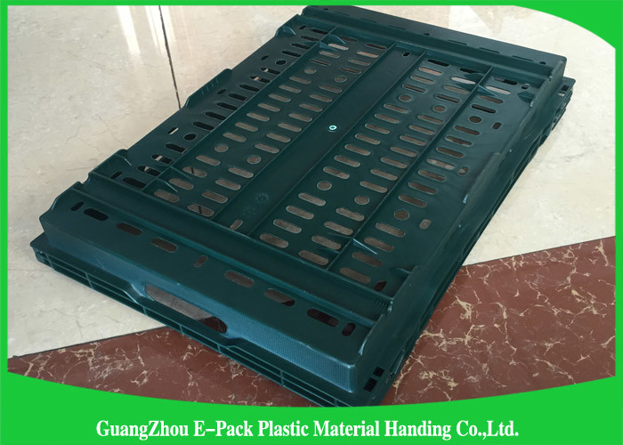 Customized Stackable Plastic Storage Bins , Collapsible Plastic Crates With Lids