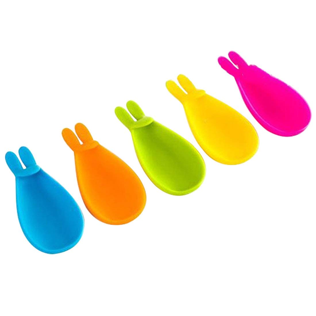 eco-friendly Silicone Cup Hanging Tool Gift Coffee Tea Spoon Holder Food Grade Silicone Rabbit Tea Bag holder