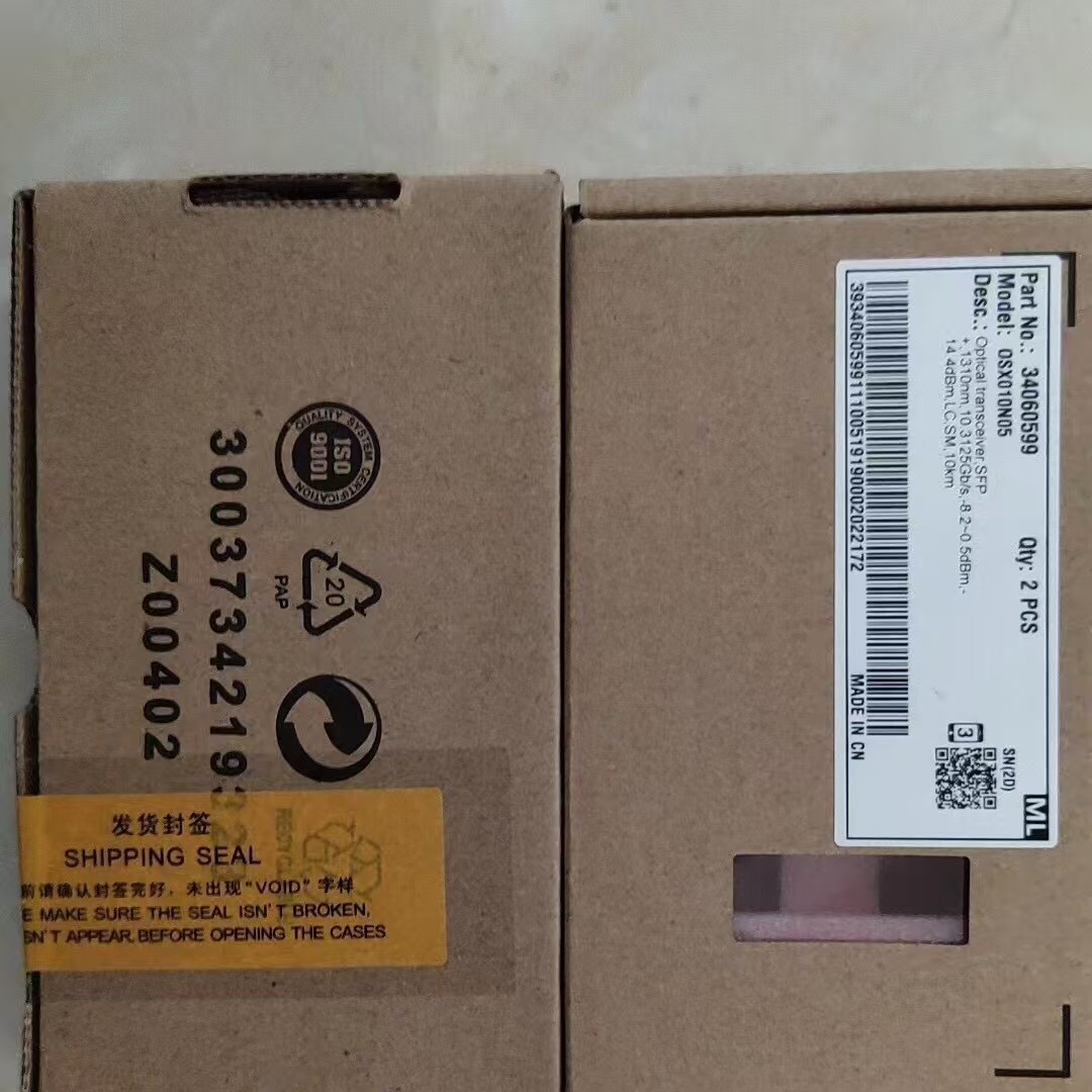 Original Huawei Optical Transceiver SFP+,1310nm,10.3125Gb/s, -8.2~0.5dBm,-14.4dBm,LC,SM,10km, Part number 4060599