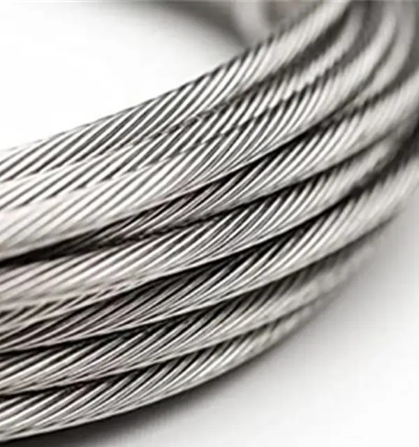 ISO14001 Certified Steel Wire Rope Deck Stainless Wire Rope 1/8" 3/16" 1/4" 1x19 7x7 7x19