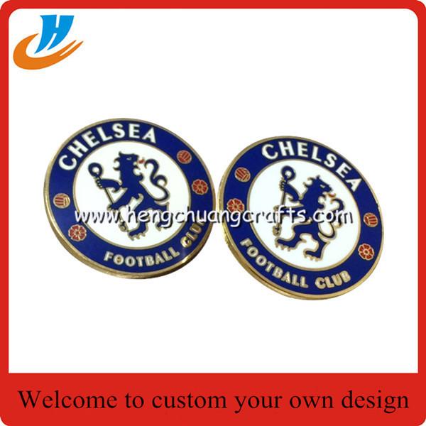25mm No mold fee custom Metal Enamel Badges/Football Pin Badges/Football Stadium