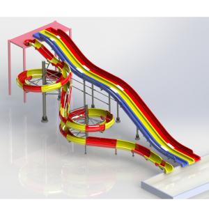  Customization Aqua Tobogan Water Slide Spiral Rainbow Water Slide Manufactures