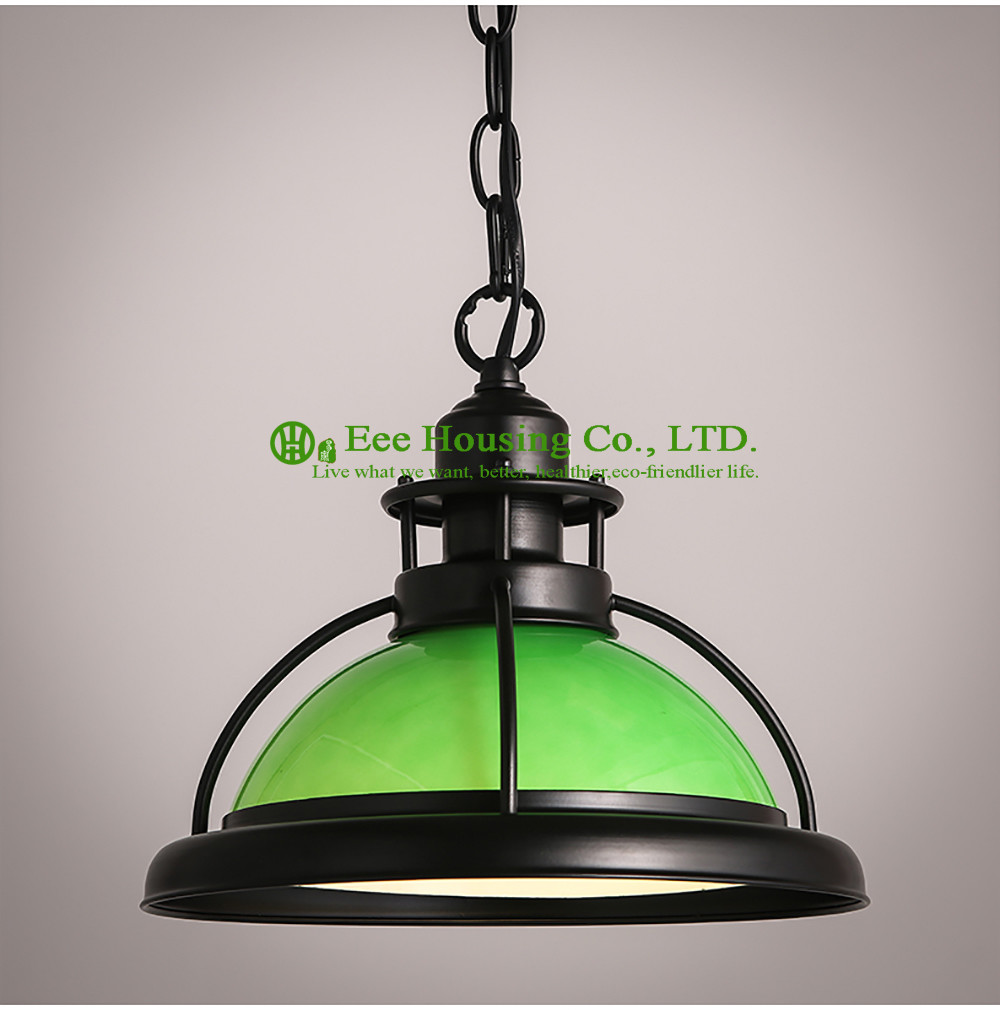 Made In China Elegant Residential Pendant Lighting Iron Chain Colorful Lampshade