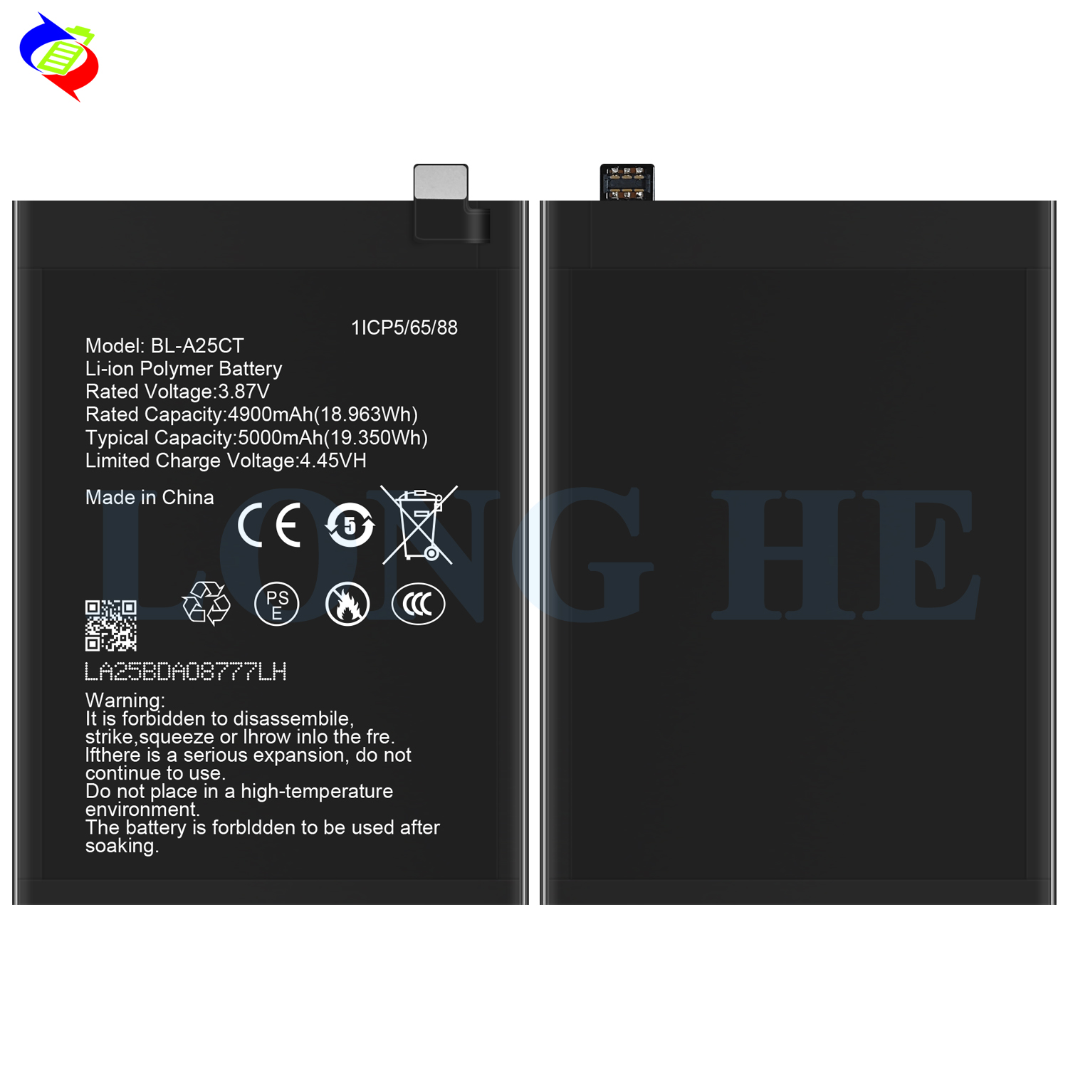 Original BL-A25CT Li-ion Polymer Battery Replacement for General GM22 PRO 5000mAh 3.87V