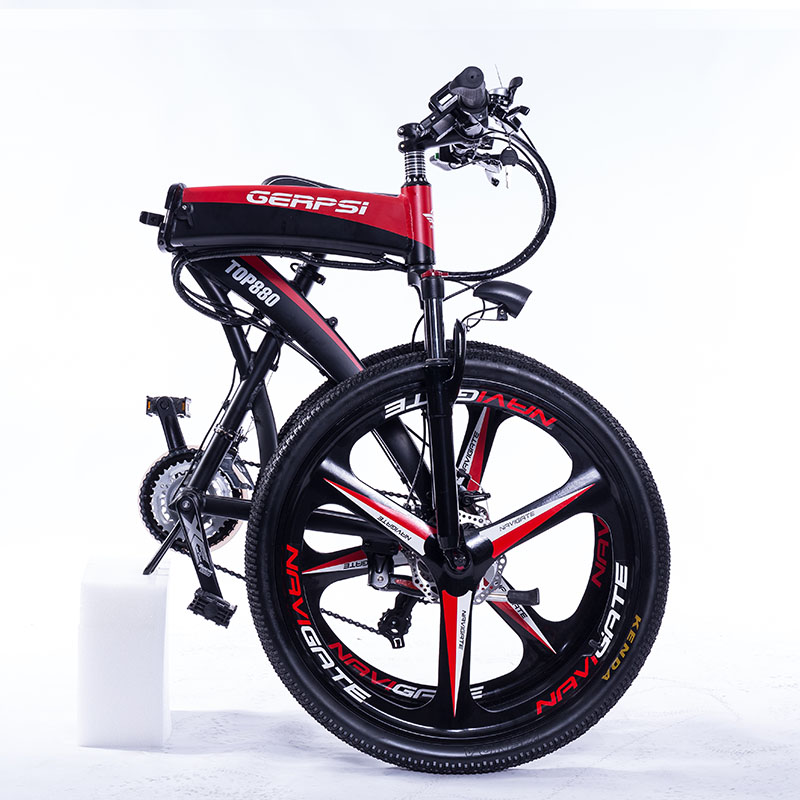Durable 26 Inch Folding Electric Bike 36v 250w Battery Brushless Motor