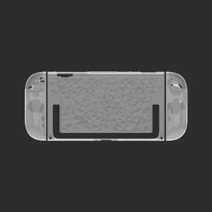 Luxury Diamond Pattern Design Split TPU Joy-Con Transparent PC Middle Frame