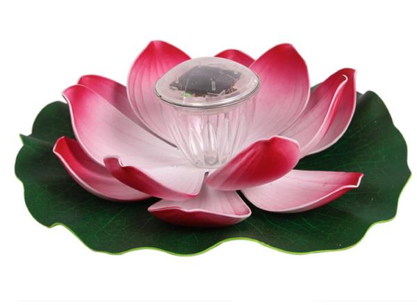 Solar energy lotus lamp colorful gradual outdoor pool pond artificial lake